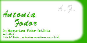 antonia fodor business card